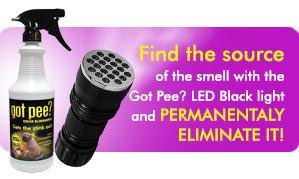 Try the GotPee black light - Satisfaction Guaranteed!